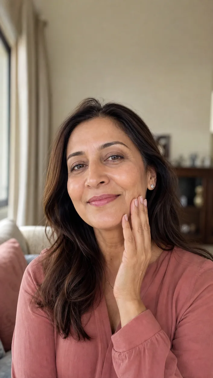 Client sharing a skincare testimonial for a MedSpa video advertisement