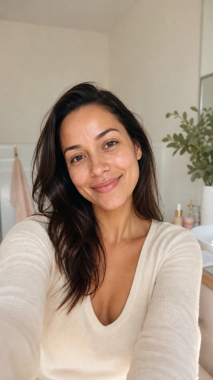 Skincare creator filming a MedSpa UGC advertisement